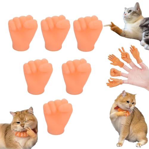 Smilamo Mini Hands for Cats, Tiny Hands for Cats Crossed, Tiny Hands for Cats, Mini Crossed Hands for Cats, Stretchable Hands Cat Toy, Tiny Folded Hands for Cat Paws, Tiny Hands for Cats (D) von Smilamo