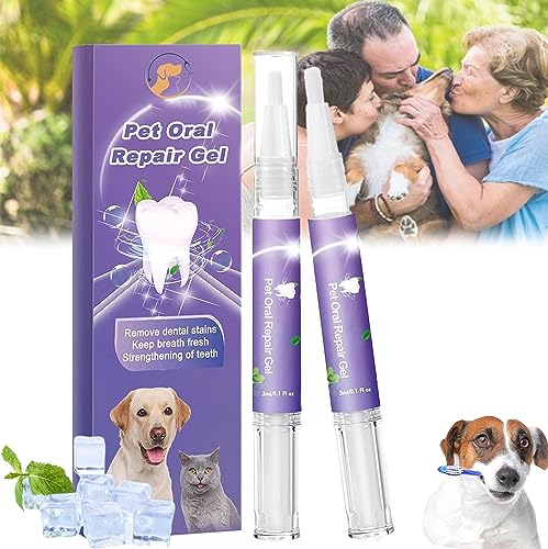 Smilamo Pet Oral Repair Gel, Gel De Réparation Bucco, Dentaire Pour Animaux De Compagnie, Cat Breath Freshener, Pet Breath Freshener Gel Care Cleaner (2 Pcs) von Smilamo