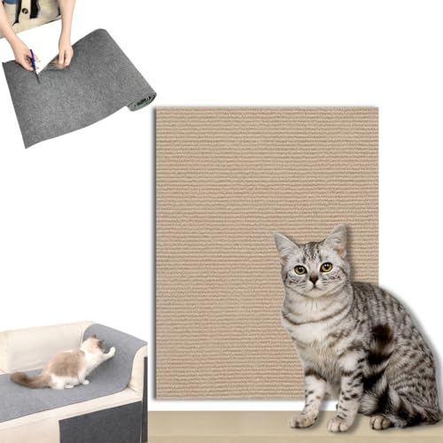 Tier-Herzen DIY Universal Katzen Kratzschutz Sofaschutz für Katzen, Natürlicher Sisal Kratzmatte als Kratzschutz fürs Sofa, langlebiger Kratzteppich & Kratzmöglichkeit für das Katzen Sofa von Smileader