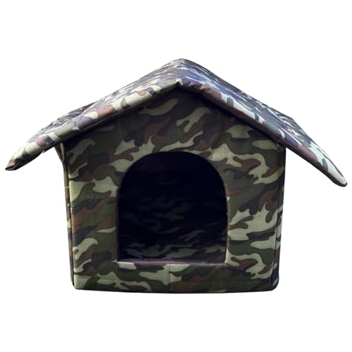 Katzenhaus für den Außenbereich, 35 x 33 x 30 cm, für den Außenbereich, kleine, gemütliche Hundehäuser für den Außenbereich, faltbar, wasserdicht, kleines Outdoor-Haustierhaus für Hunde, Katzen, von Smileshiney