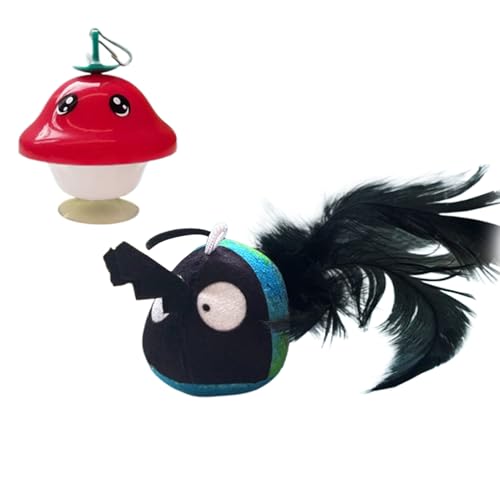 Smileshiney Anregendes Katzenspielzeug,Interaktives Katzenspielzeug Mit Katzenminze | Berührungsaktiviertes Piepsendes Plüschspielzeug Für Bewegungsförderndes Indoor Spiel Smileshiney Anregendes Katzenspielzeug,Interaktives Katzenspielzeug Mit Katzenminze | Berührungsaktiviertes Piepsendes Plüschspielzeug Für Bewegungsförderndes Indoor Spiel von Smileshiney