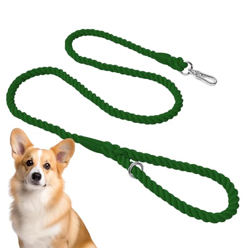 Smileshiney Große Hundeleinen, Starke Hundeleinen, 5 Fuß stabile Seilleinen für Welpen, Outdoor Walking Starke multifunktionale Dicke Hundetrainingsleinen von Smileshiney