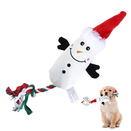 Smileshiney Kauspielzeug für Welpen zum Zahnen, Quietschspielzeug für Hunde | Weihnachts-Kauspielzeug für das Zahnen von Welpen - Leckerli-Spielzeug für Hunde mit Quietscher, von Smileshiney