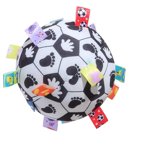 Smileshiney Sensorischer Ball aus Stoff, weiches sensorisches Ballspielzeug,Plüsch-Sensor-Rasselball-Spielzeug - Hochkontrastierendes Lernspielzeug mit Etiketten, Feinmotorikspielzeug für Kinder im von Smileshiney