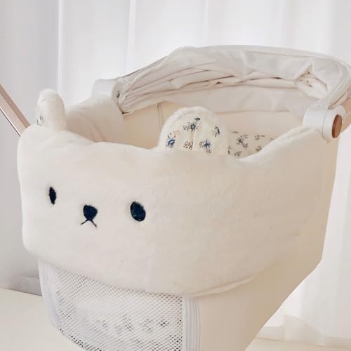 SmileyTails Haustier-Kinderwagen-Einlage, Matte für kleine Hunde, herausnehmbares und waschbares Katzen-Kinderwagen-Pad, Kissen, Matratze, Matte, dreiteiliges Set (flauschige Matte, Beige Lavendel) von SmileyTails