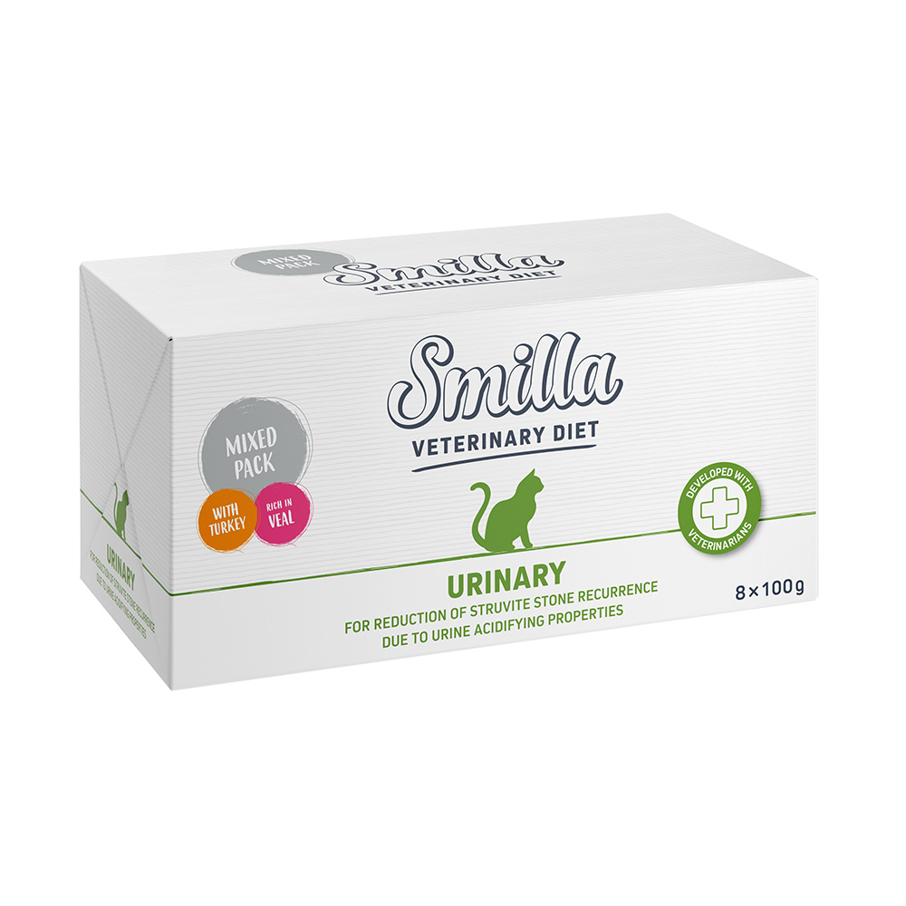 Smilla Veterinary Diet 8 x 100 g zum Probierpreis! - Urinary Mix (Pute & Kalb) von Smilla Veterinary Diet