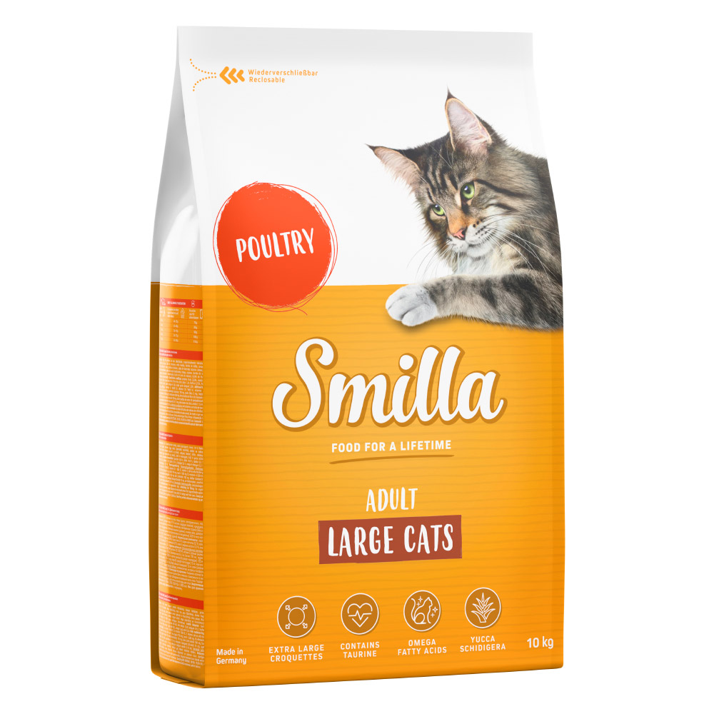 10 kg Smilla Trockenfutter zum Sonderpreis! - Adult Large Cats Geflügel von Smilla