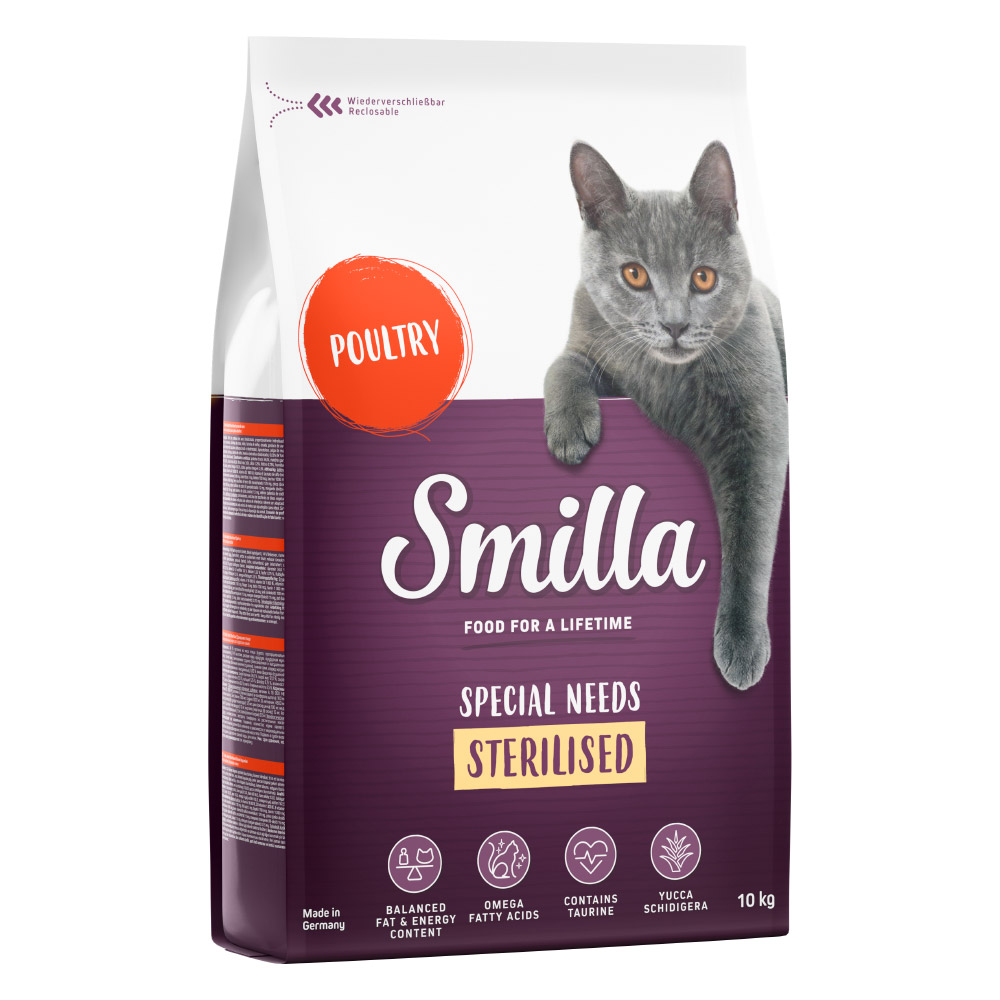 10 kg Smilla Trockenfutter zum Sonderpreis! - Adult Sterilised Geflügel von Smilla