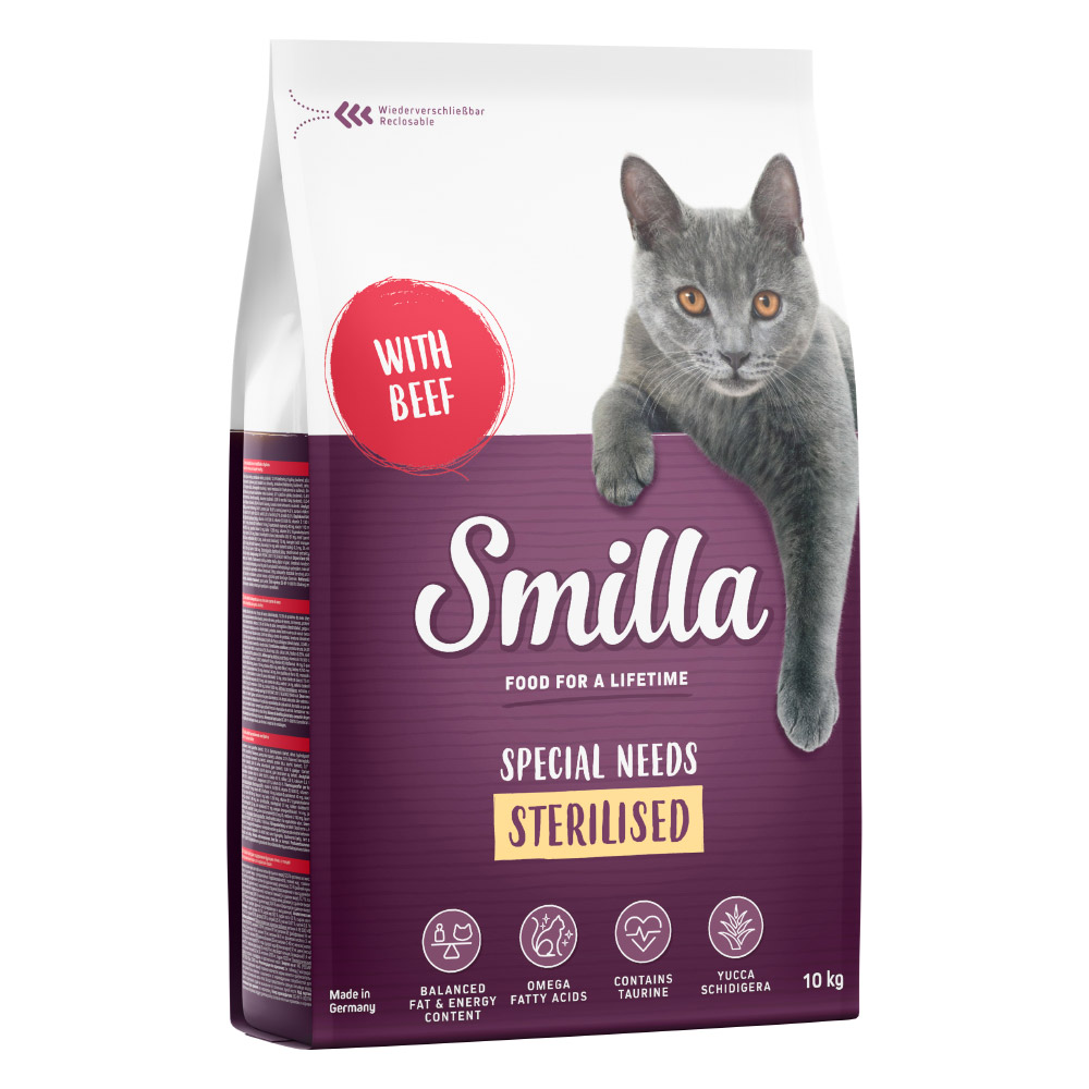 10 kg Smilla Trockenfutter zum Sonderpreis! - Adult Sterilised Rind von Smilla