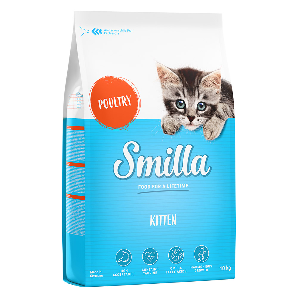 10 kg Smilla Trockenfutter zum Sonderpreis! - Kitten mit Geflügel von Smilla