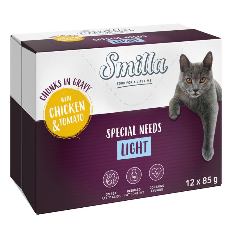 12 x 85 g Smilla Häppchen mit Gemüse zum Probierpreis! - Light Huhn und Tomate von Smilla