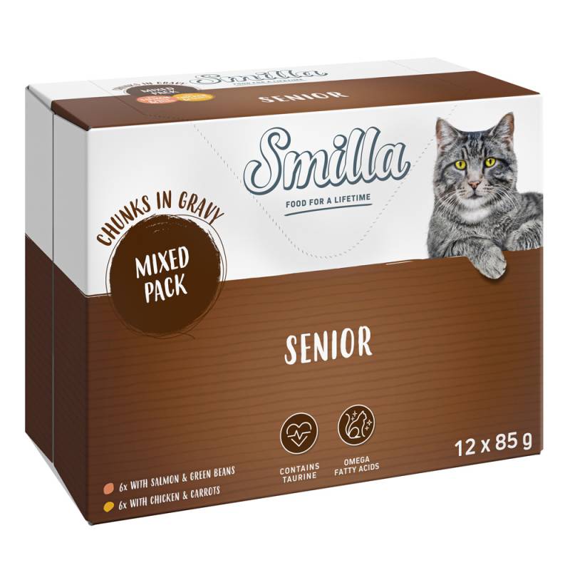 12 x 85 g Smilla Häppchen mit Gemüse zum Probierpreis! - Senior Mixpaket von Smilla