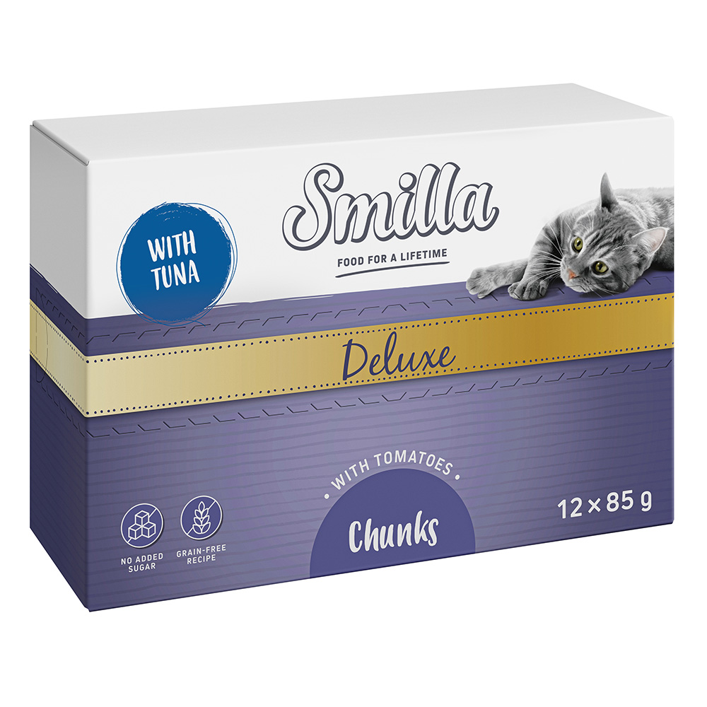 Smilla Deluxe Häppchen 12 x 85 g - Thunfisch und Tomaten von Smilla