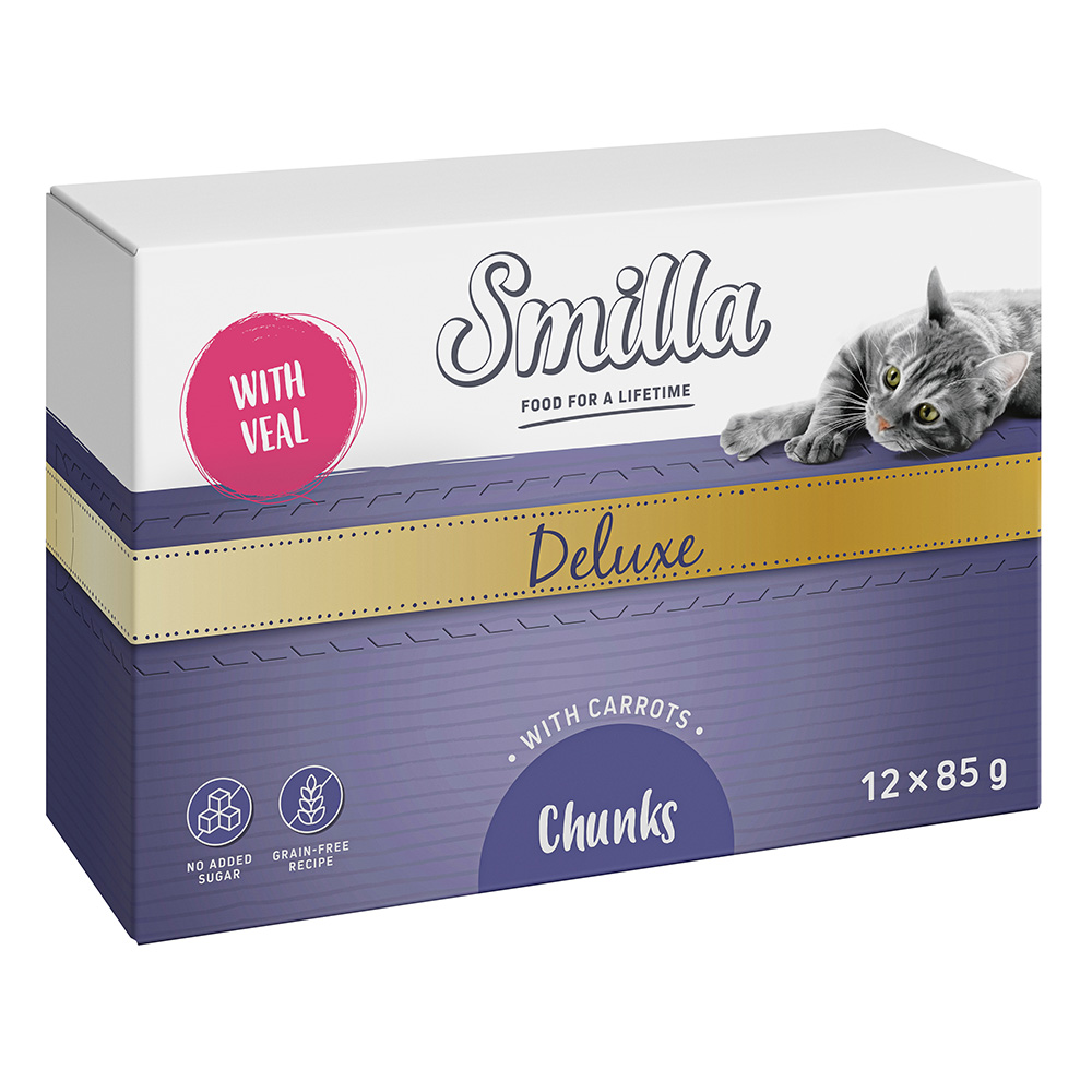 Smilla Deluxe Häppchen 12 x 85 g - mit Kalb und Karotten von Smilla