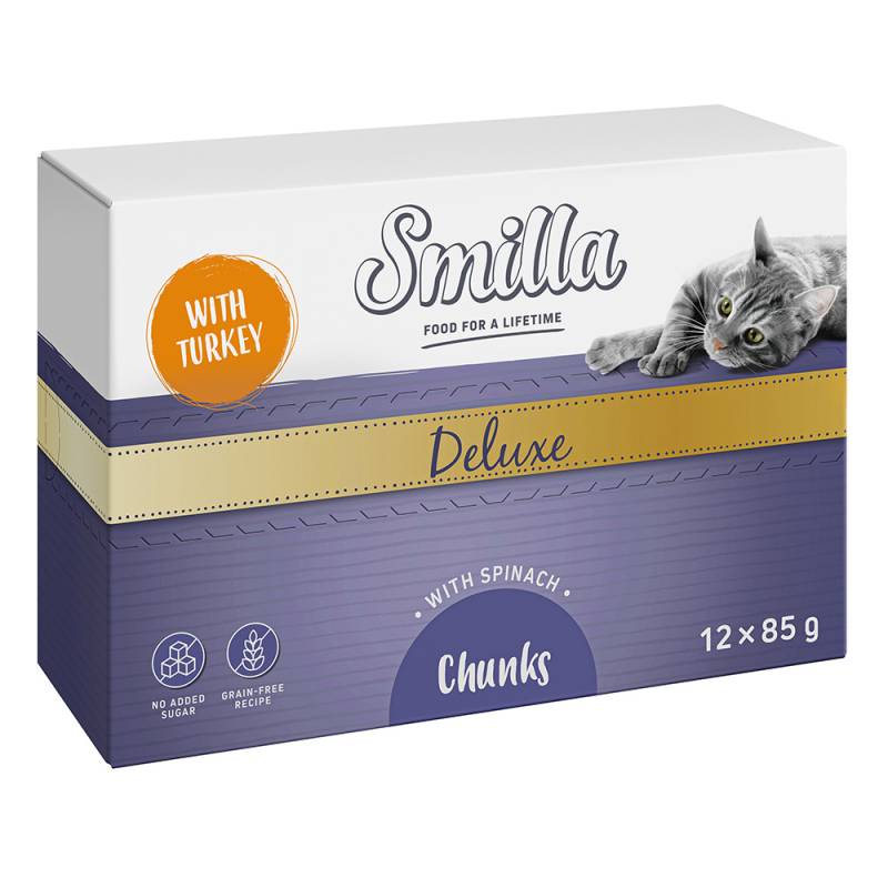 Smilla Deluxe Häppchen 12 x 85 g - mit Pute und Spinat von Smilla