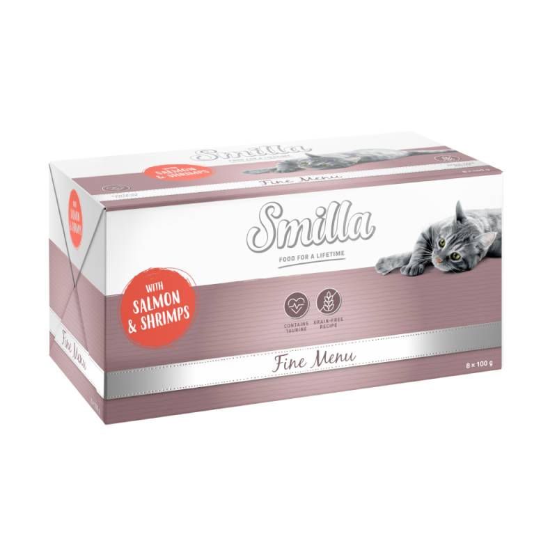 Smilla Schale Fine Menu 24 x 100 g - Lachs & Shrimps von Smilla