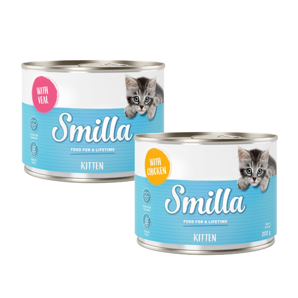 Smilla Katzenfutter nass Probiermix  - Kitten (6 x 200 g) von Smilla