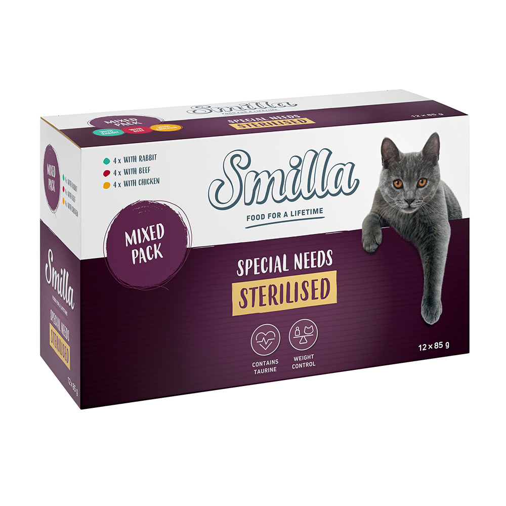 Smilla Frischebeutel Sterilised Pastete - Mixpaket (12 x 85 g) von Smilla