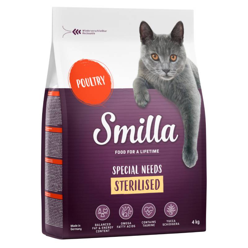 Smilla Trockenfutter 4 kg zum Sonderpreis! - Adult Sterilised Geflügel von Smilla