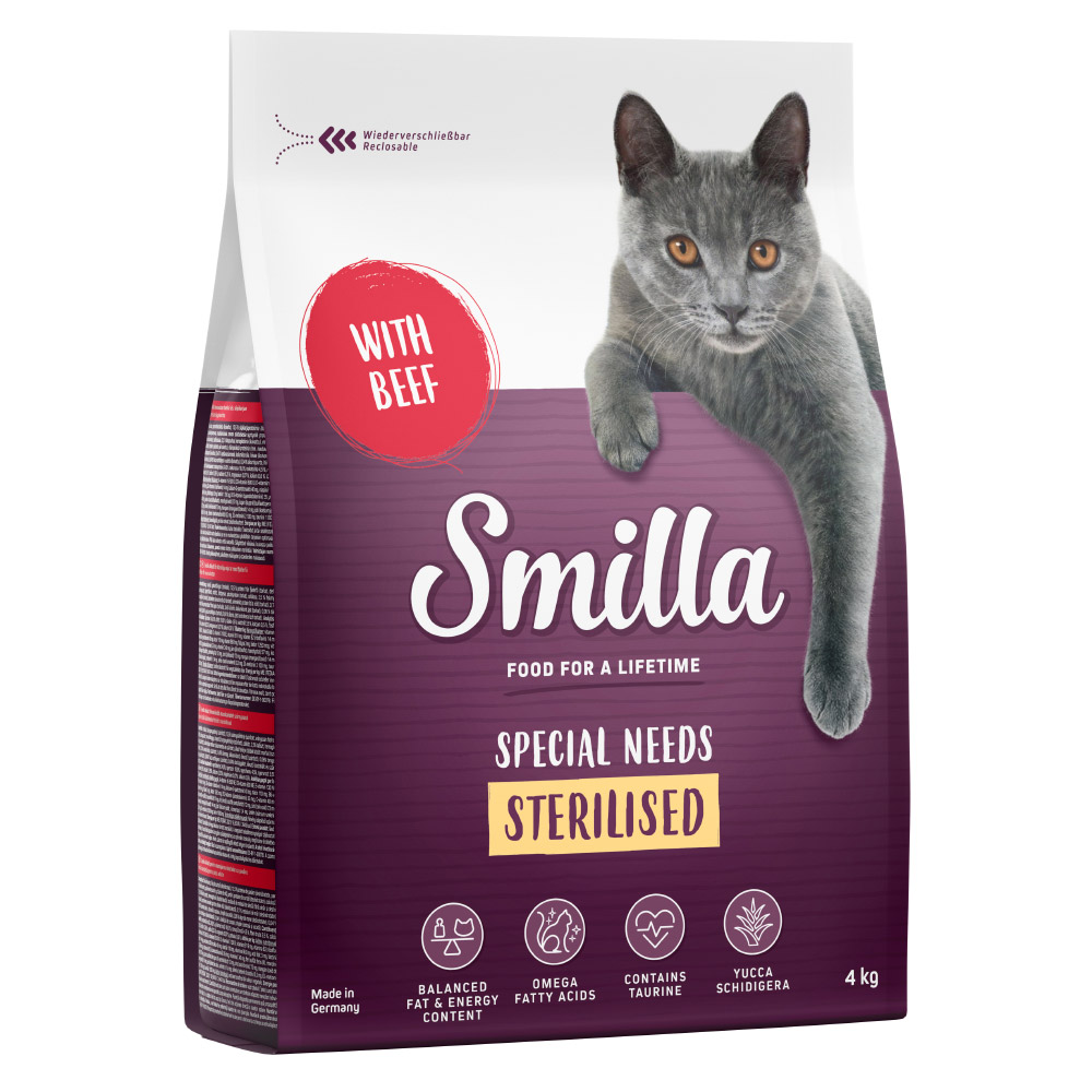 Smilla Trockenfutter 4 kg zum Sonderpreis! - Adult Sterilised Rind von Smilla