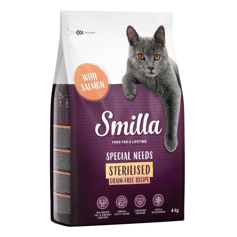 Smilla Trockenfutter 4 kg zum Sonderpreis! - Getreidefreie Sterilised mit Lachs von Smilla