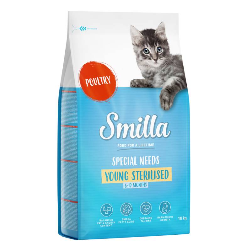 Smilla Trockenfutter 9 + 1 kg gratis! - Young Sterilised mit Geflügel von Smilla