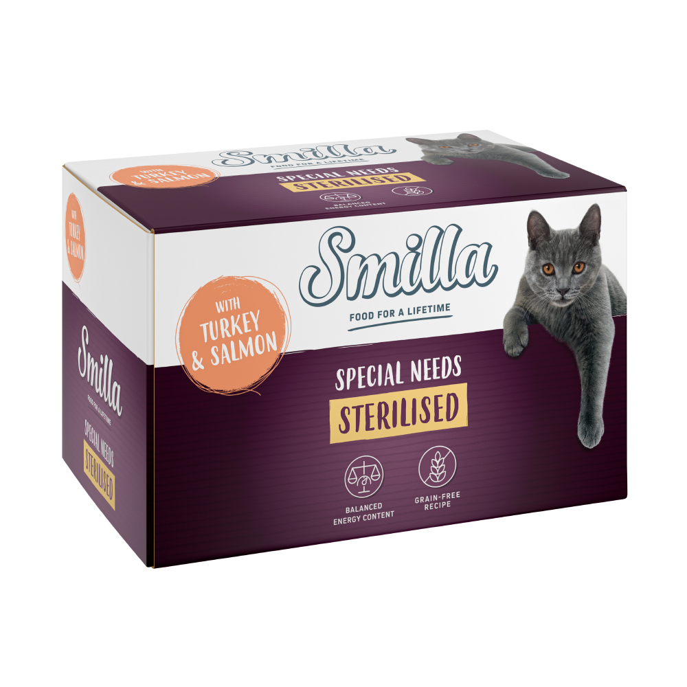 Sparpaket Smilla Schale Sterilised 24 x 100 g - Pute mit Lachs von Smilla