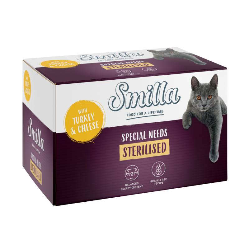 Sparpaket Smilla Schale Sterilised 24 x 100 g - Pute mit Käse von Smilla