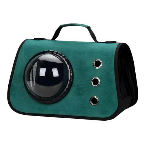 Transportbox Katze,40x25x25cm Katzentransportbox,Katzen Transportboxen,Katzenkorb Transport,Hunderucksack,Katzenrucksack,Katzentransporttasche,Hundetasche für Kleine Hunde (Grün) von Smnlour