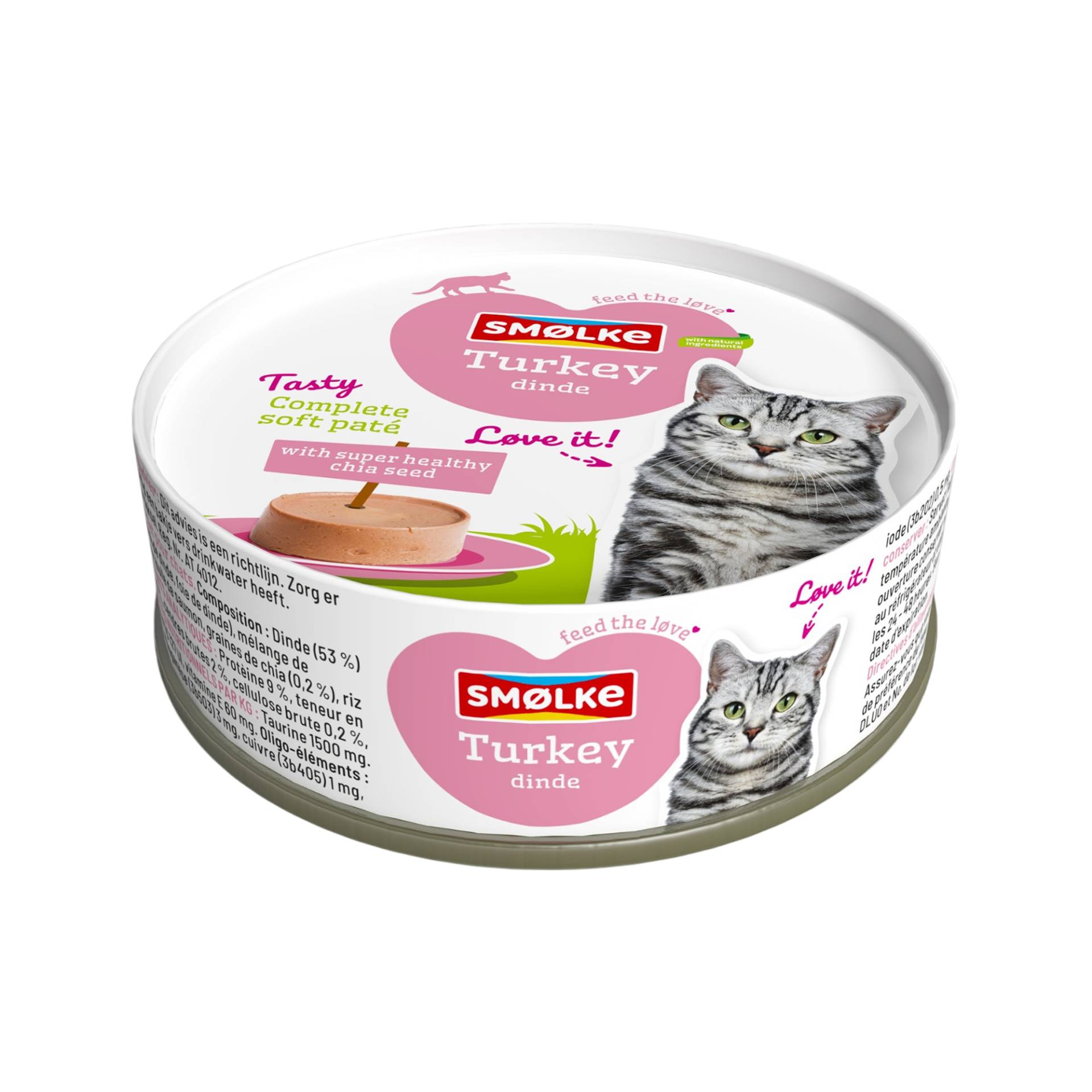 Smølke Soft Paté Katzenfutter - Dosen - Pute - 24 x 80 g von Smølke