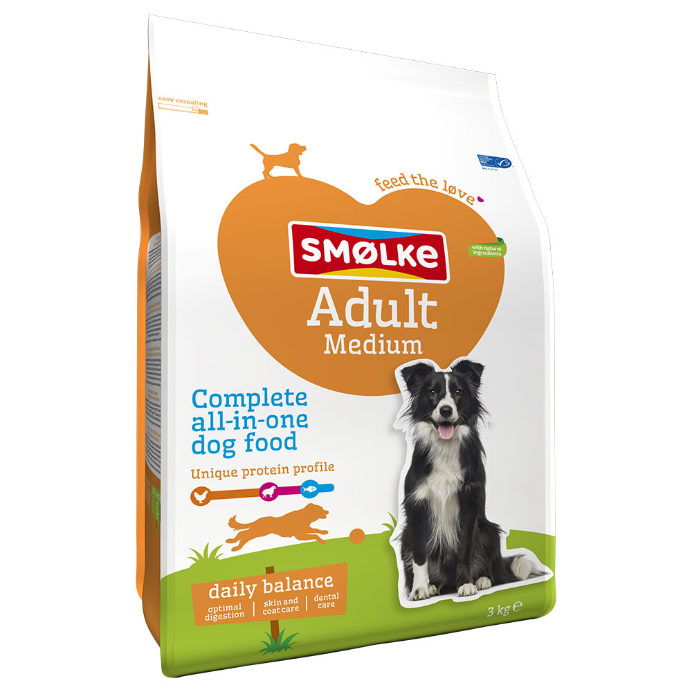 3 kg Smølke für Hunde zum Sonderpreis! - Adult Medium von Smolke