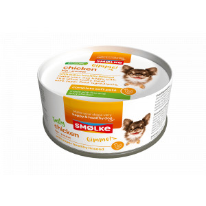 Smølke Soft Paté Huhn Hundefutter 2 x (24 x 125 g) von Smolke