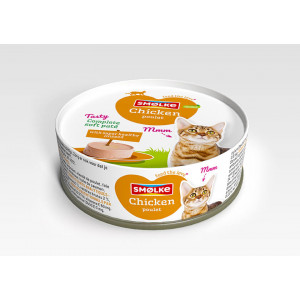 Smølke Soft Paté Huhn Katzenfutter 24 x 80 g von Smolke