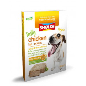 Smølke Tasty Chicken Frisch gedämpftes Huhn Nassfutter für den Hund 10 x 395 g von Smolke