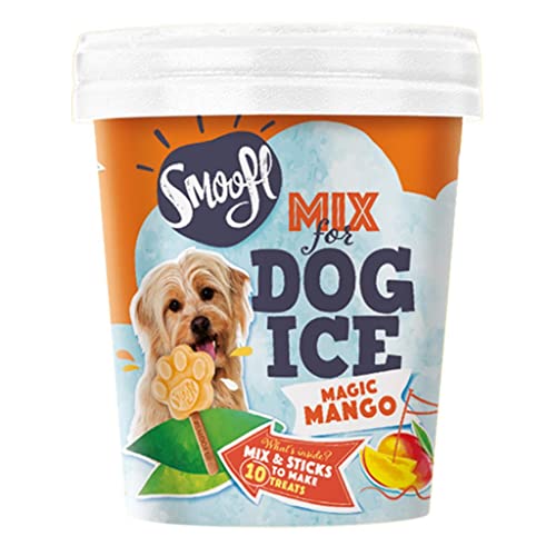 Smoofl Hundeeis, Premium Hundesnacks: EIS Fuer Hunde als Snack und zur Abkuehlung im Sommer und als gesunde Hundeleckerli mit erfrischender Wirkung, Hundeeis Mango Geschmack von Smoofl