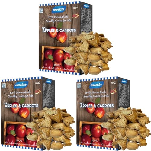 Smookies Apples & Carrots, 200 Gram Snacks für Hunde, 1 Stück (3er Pack) von Smookies