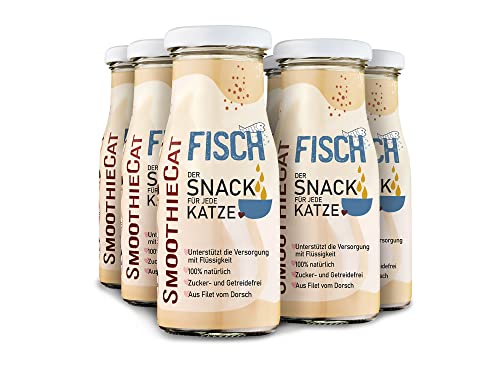 6er Pack SmoothieCat Fisch je 150ml Katzensmoothie Flüssignahrung für Katzen Futtertopping Trinken von SmoothieCat