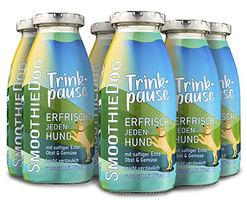 6erPack SmoothieDog Trinkpause mit Ente je 250ml Hundesmoothie Zuckerfrei/Glutenfrei von SmoothieDog