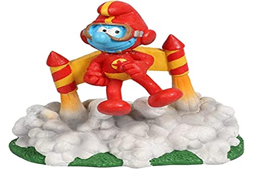 Smurfs AquaDella Aqua Della, Jetpack-Waldschlümpfe-Figur, 11,6 x 7,7 x 11,5 cm, sehr detailliert und aus Polyesterharz, ungiftig und pH-neutral, für Süß- und Salzwasseraquarien von Smurfs AquaDella