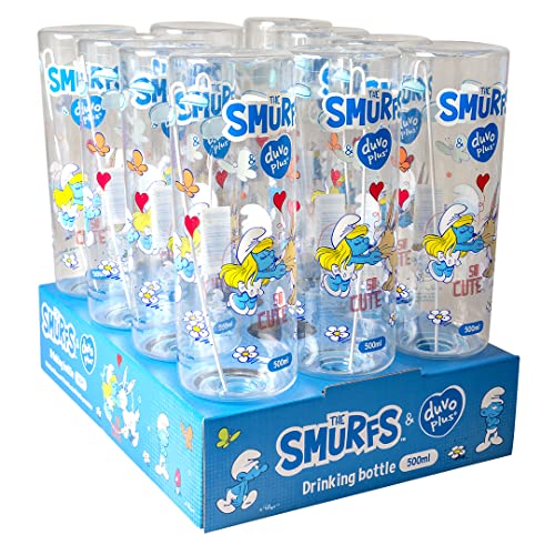 Smurfs duvoplus, Wasserspender mit Schlümpfen, Flasche mit schlümpflichem Design, geeignet für Nagetiere, tropfsicher Dank Doppelkugel, Aufhängering, aus Kunststoff von Smurfs duvoplus