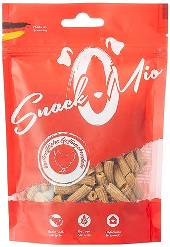 SnackOMio Vortreffliche Geflügelnudeln 125g, 1er Pack (1 x 0.125 kilograms) von SNACKOMIO