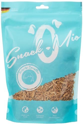 SnackOMio – Premium Hundesnack – frische Sprotten, getreidefrei, 1er Pack (1 x 50 g) von SNACKOMIO