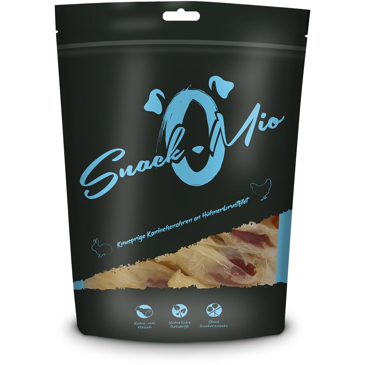 SnackOMio - knusp. Kaninchenohren an Hühnerbrustfilet 3x70g von SnackOMio