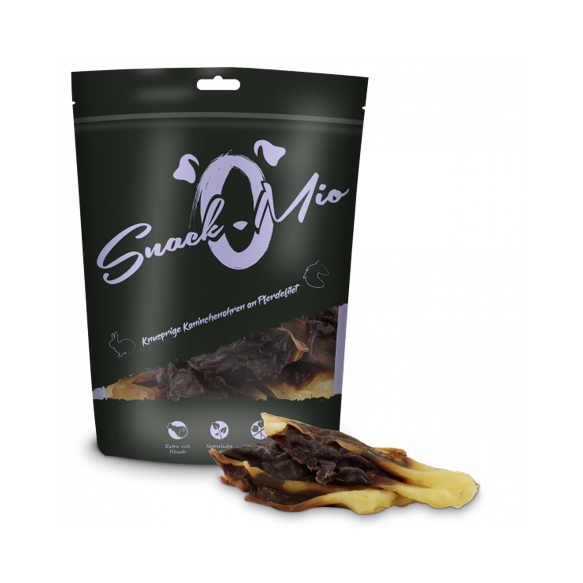 SnackOMio - knusprige Kaninchenohren an Pferdefilet 3x70g von SnackOMio