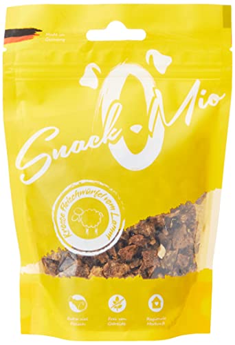 SnackOMio – Premium Hundesnack – krosse Fleischwürfel vom Lamm, getreidefrei, 1er Pack (1 x 125 g) von SNACKOMIO