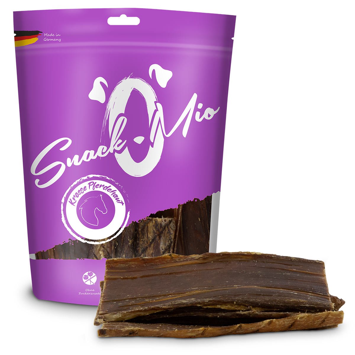 SnackOMio - krosse Pferdehaut 2x400g von SnackOMio