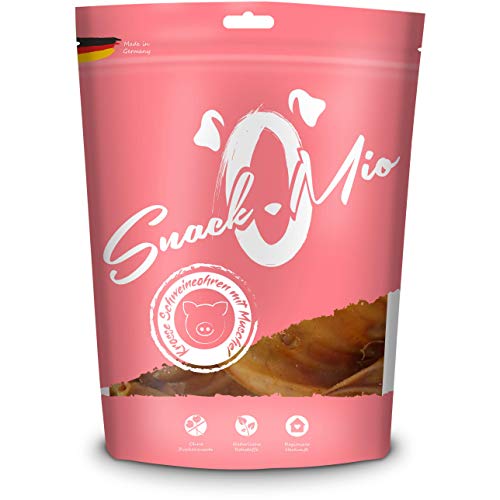 SnackOMio krosse Schweineohren mit Muschel 4 Stück, 1er Pack (1 x 0.5 kilograms) von SNACKOMIO