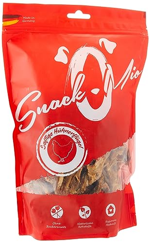 SnackOMio – Premium Hundesnack – saftige Hühnerflügel, getreidefrei, 1er Pack (1 x 500g) von SNACKOMIO