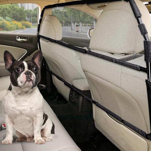 Snagle Paw Hundegitter Auto,127cm Breit Kofferraum Trenngitter für 2 und 3 Reihe Reihen Sitze & Laderaum,Rücksitz Hundenetz Auto,Trenngitter Kofferraum mit Durchsichtigem Maschennetz für LKW, SUV von Snagle Paw