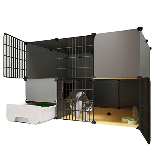 Katzenkäfig Haustierkäfige für Katzen Outdoor Katzengehege Katzenlaufstall Katzengehege Metallnetz Katzenkäfige Indoor Groß () von SnamicE